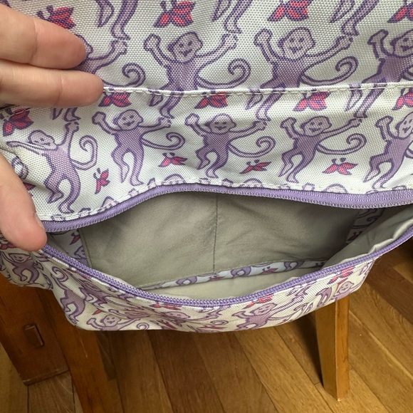 Roller Rabbit Pink Monkey Colby Backpack - Picture 5 of 12